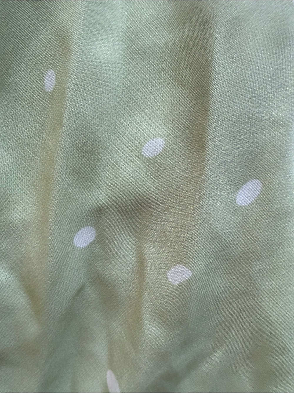 Princess Polly On Cloud Nine Open Back Dress in Sage Green w/ White Polka Dots - Picture 9 of 13